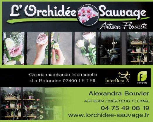 L'Orchidée Sauvage Fleuriste Le Teil Partenaire Rochemaure Aquarelle Biennale Stages 2018