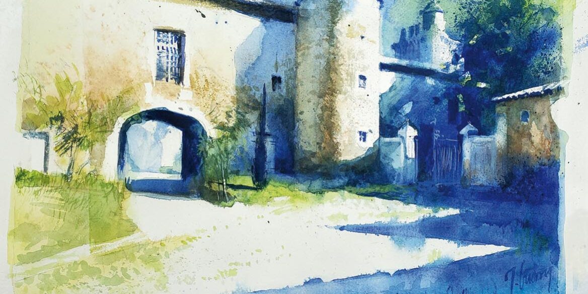 Affiche Biennale Rochemaure Aquarelle 2026